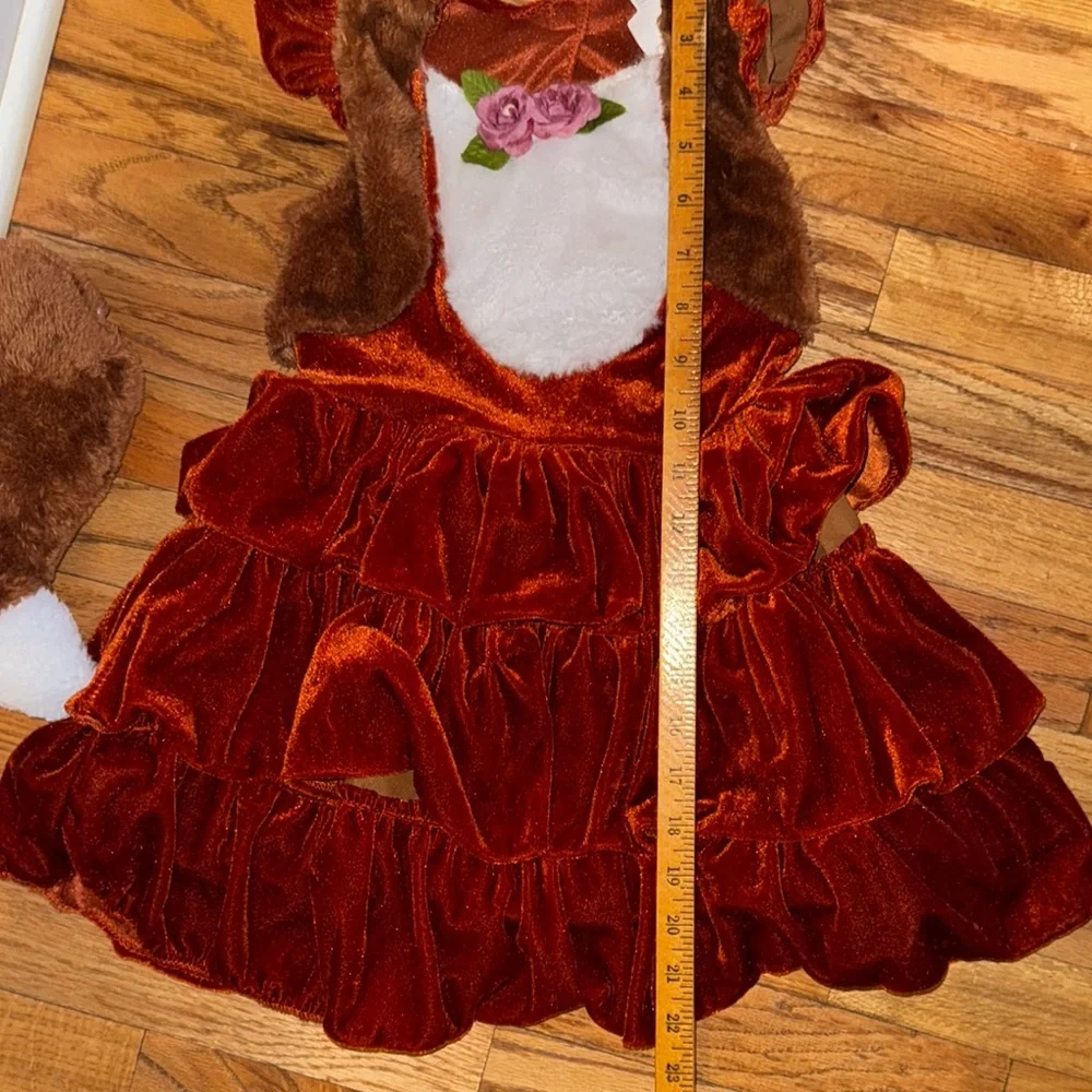 ❄️Adorable Dreamgirl Kids Fuzzy fox Costume size‎ small w/detachable tail